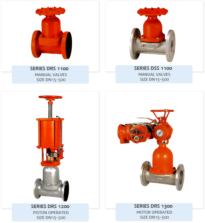 STRAIGHT THROUGH DIAPHRAGM VALVES